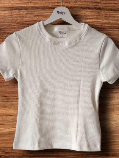 White Short Sleeve Cotton Basic