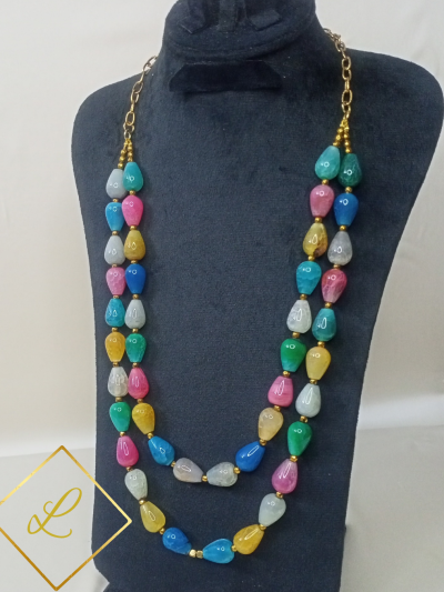 عقد عقيق ثنائي