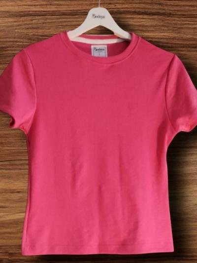 Pink Short Sleeve Cotton Basic