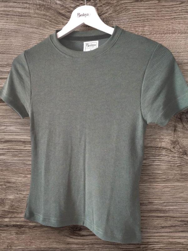 Olive short sleeve cotton basic